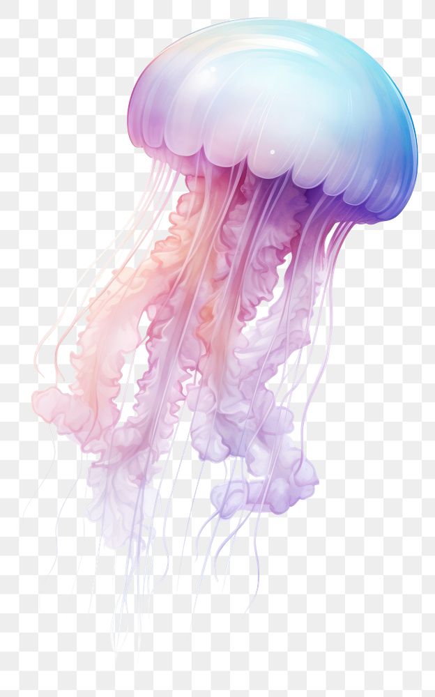 PNG Cute jellyfish drawing sketch invertebrate. 