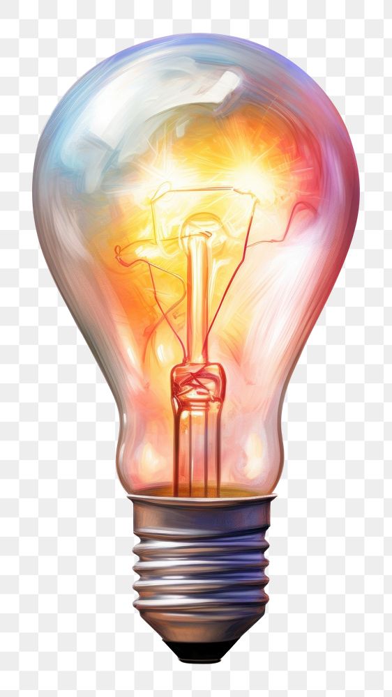 PNG Idea lightbulb electricity illuminated. AI generated Image by rawpixel.