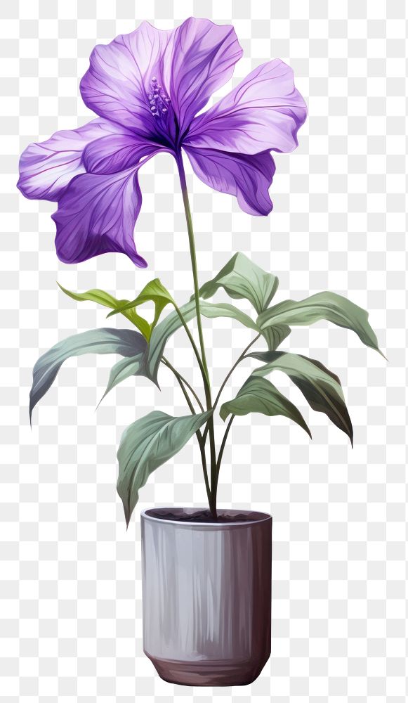 PNG Indoor plant flower purple inflorescence. AI generated Image by rawpixel.