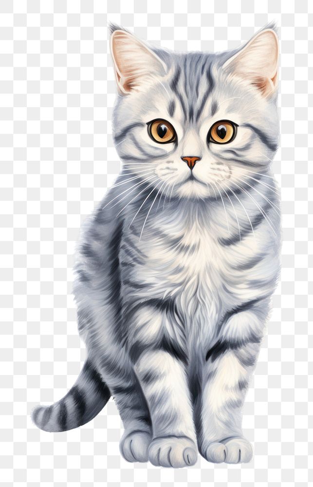 PNG American Shorthair cat drawing cartoon mammal. 