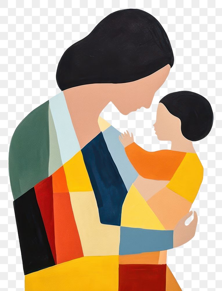 PNG Mother art painting baby. AI generated Image by rawpixel.