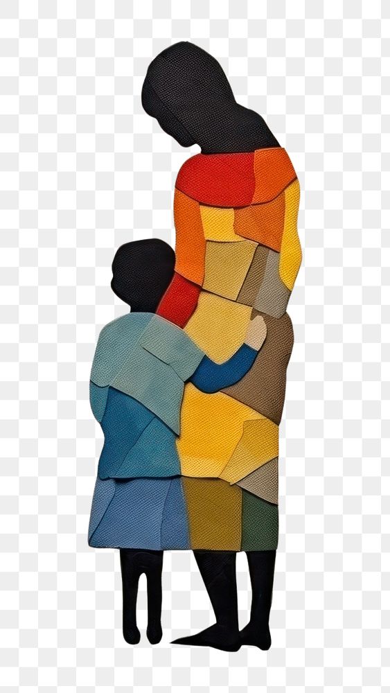 PNG Mother hugging child art painting togetherness. AI generated Image by rawpixel.