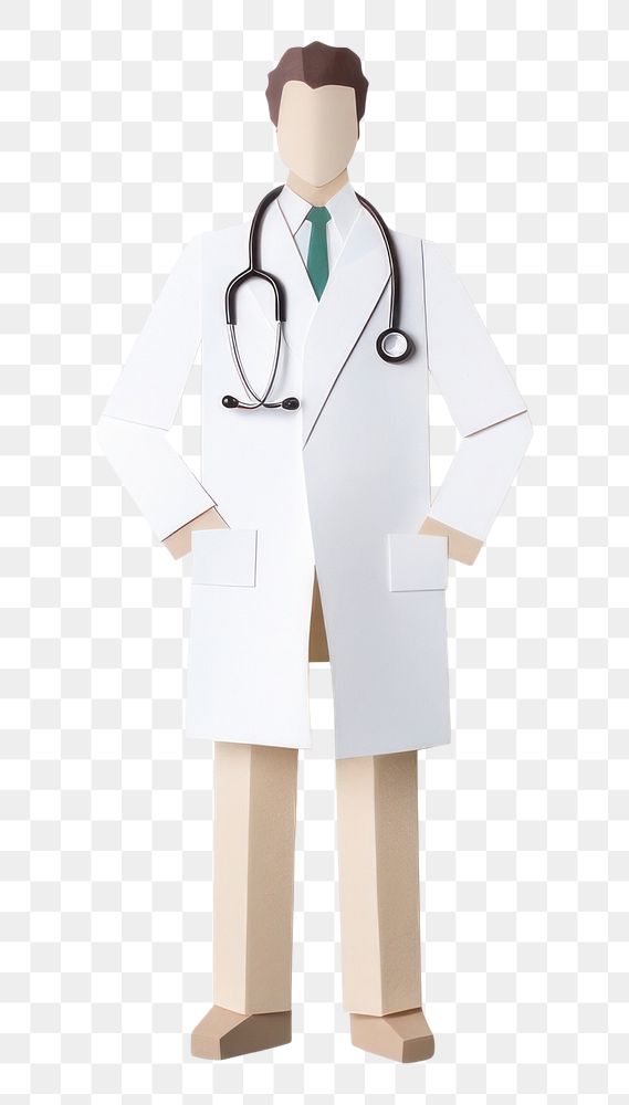 PNG Doctor white background representation stethoscope. AI generated Image by rawpixel.