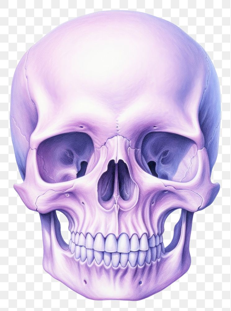 PNG Halloween skull white background biology medical. AI generated Image by rawpixel.