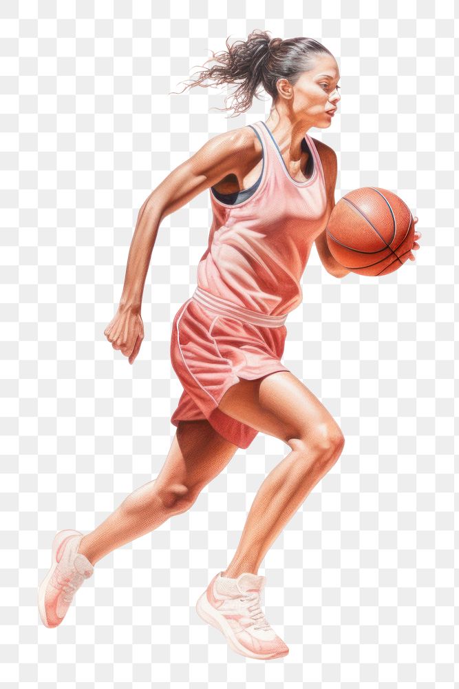 PNG Woman basketball player sports female adult. AI generated Image by rawpixel.