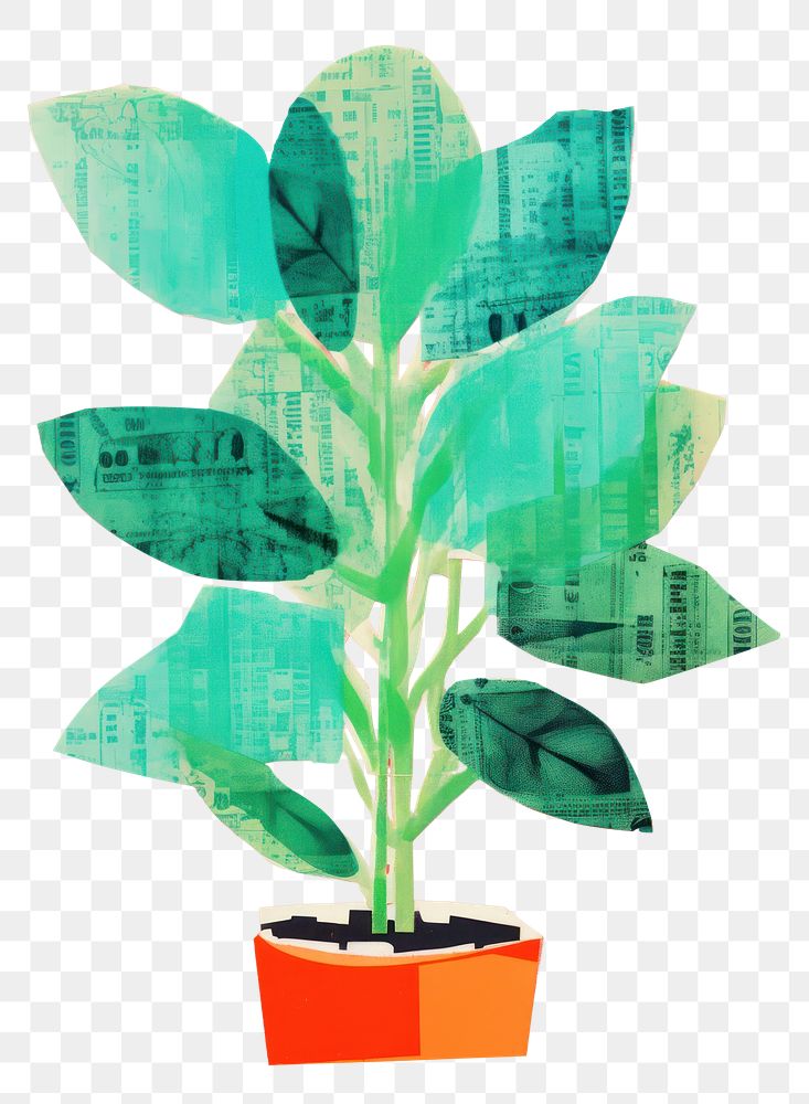 PNG Money plant art painting leaf. 