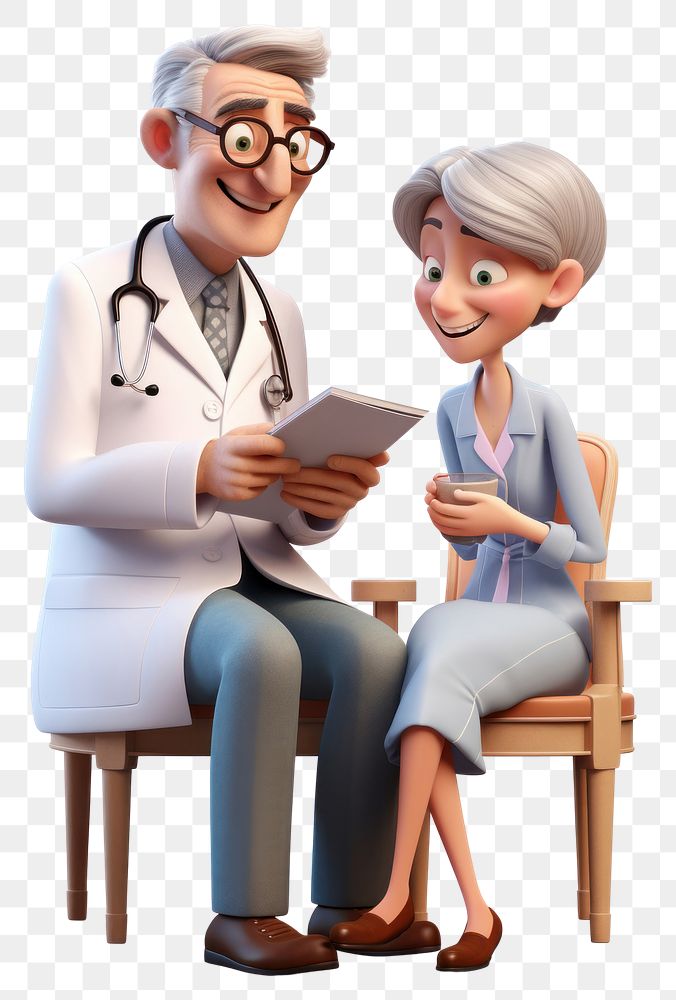 PNG Examining patient cartoon doctor. AI generated Image by rawpixel.