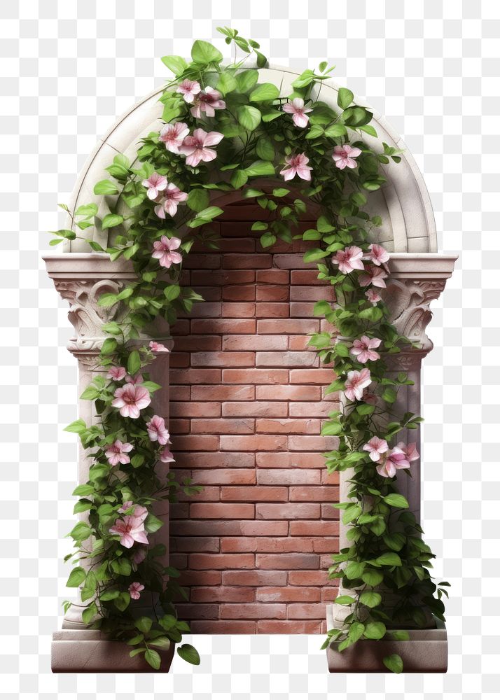 PNG Flower brick arch architecture. 