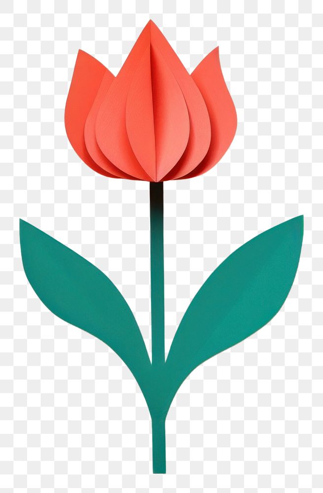 PNG Tulip origami flower plant. AI generated Image by rawpixel.