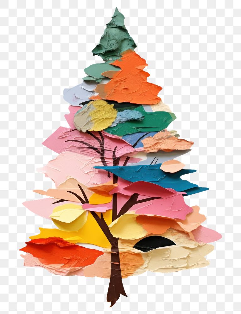 PNG Christmas tree paper plant leaf. AI generated Image by rawpixel.