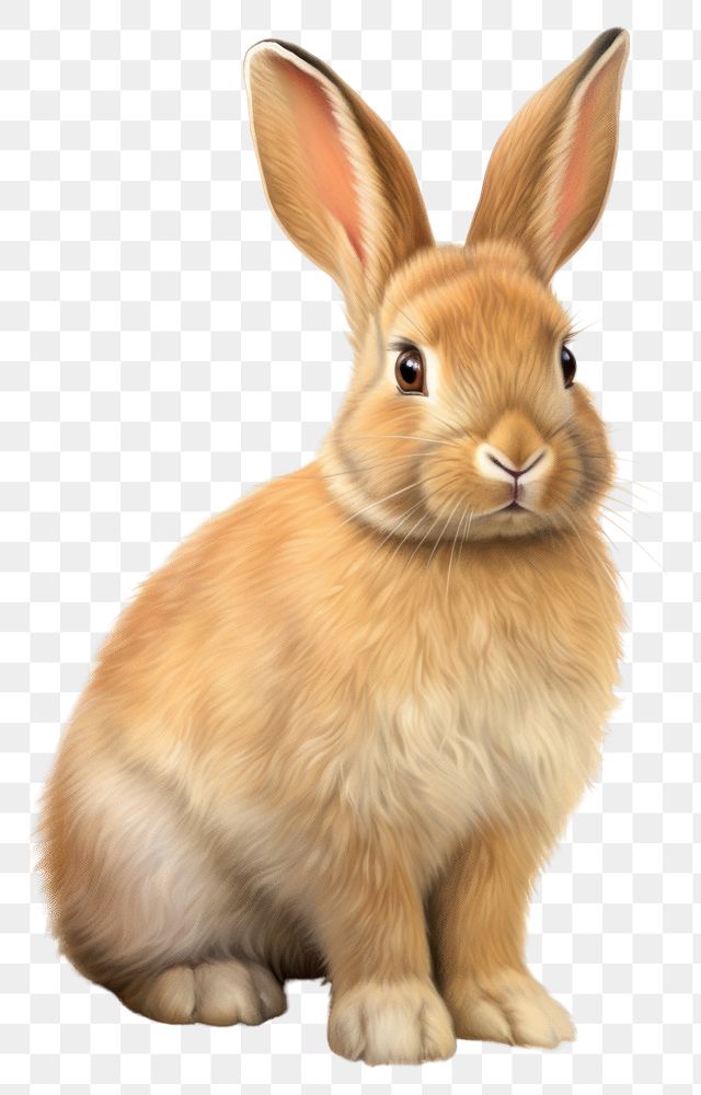 PNG Rabbit mammal rodent animal. AI generated Image by rawpixel.