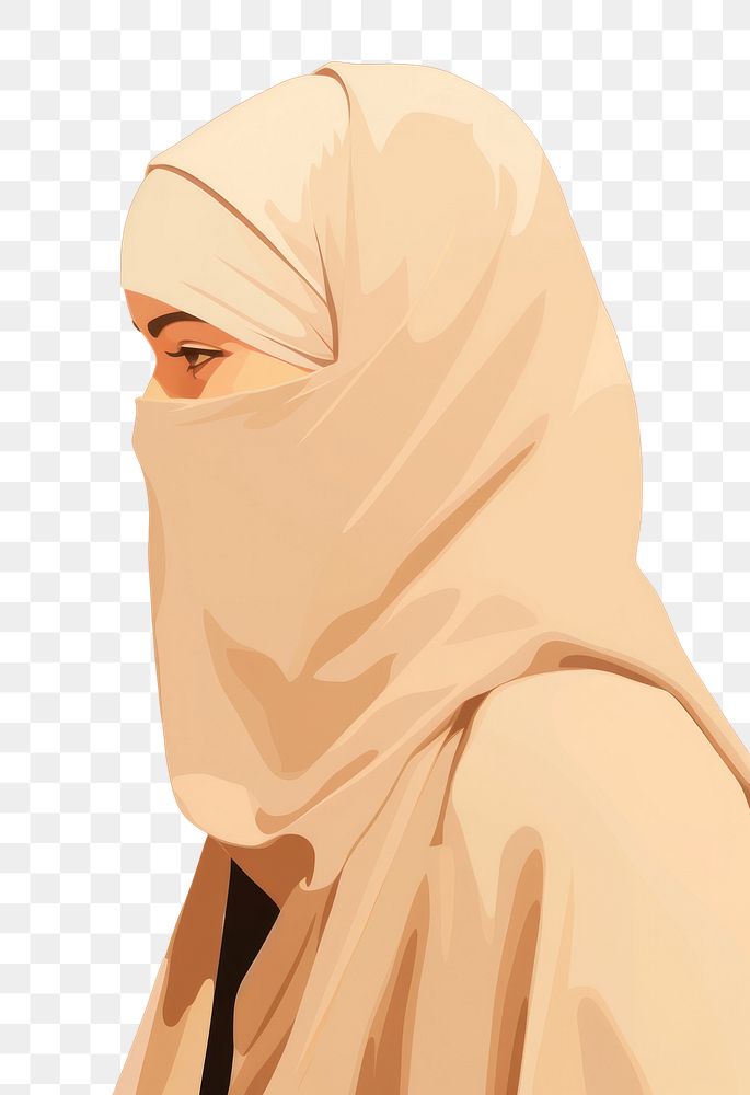 PNG Woman wearing a hijab adult veil art. AI generated Image by rawpixel.