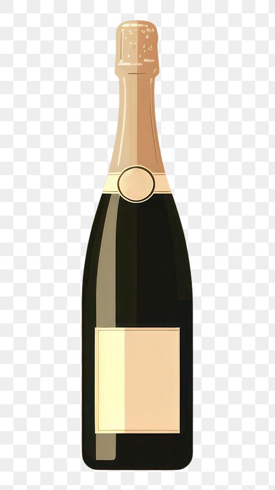PNG Champagne bottle drink beverage. AI generated Image by rawpixel.