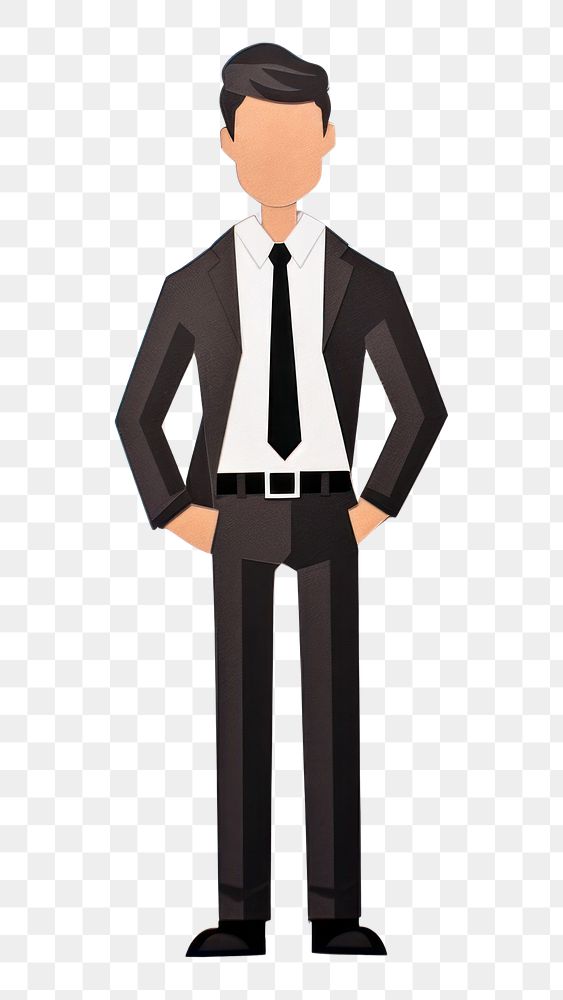 PNG Business tuxedo white background anthropomorphic. AI generated Image by rawpixel.