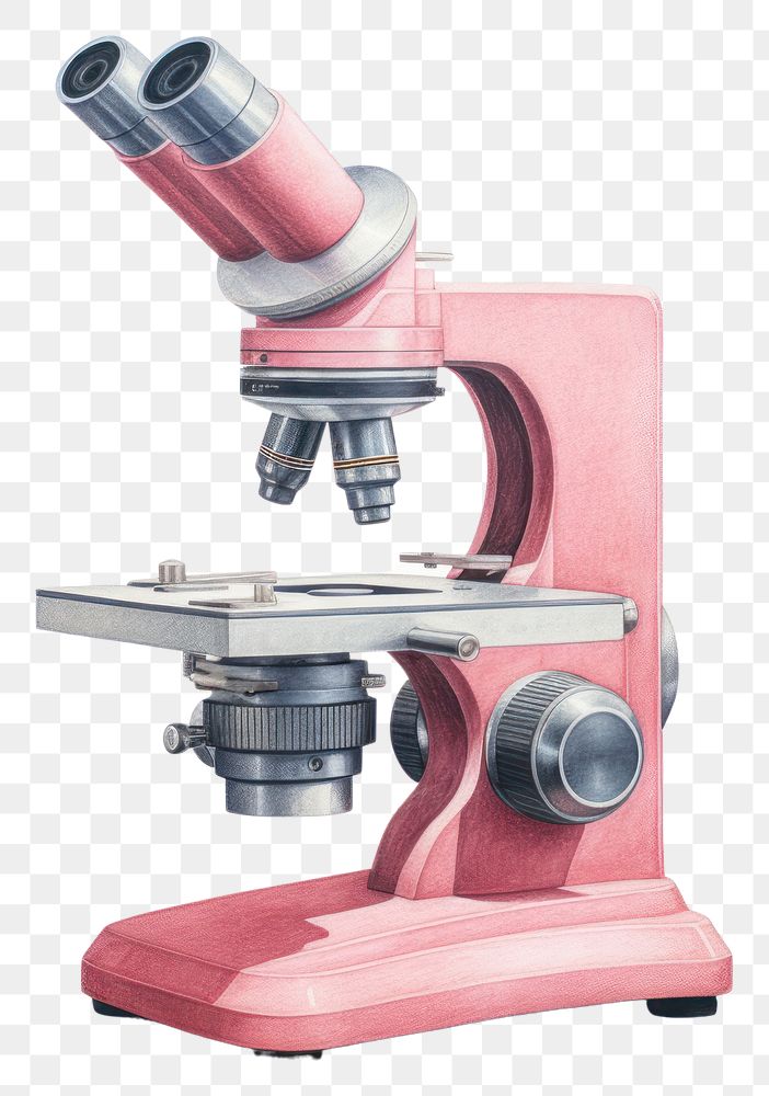 PNG A microscope red white background magnification. AI generated Image by rawpixel.