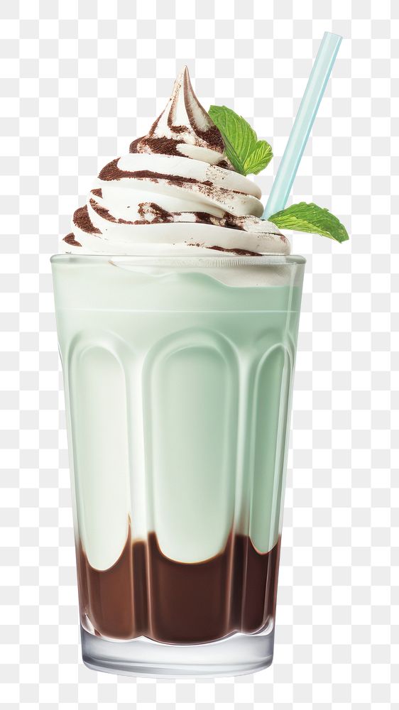 PNG Mint chocolate frappe smoothie Premium PNG rawpixel