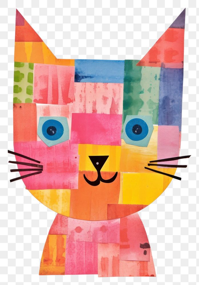 PNG Cat art painting collage. 