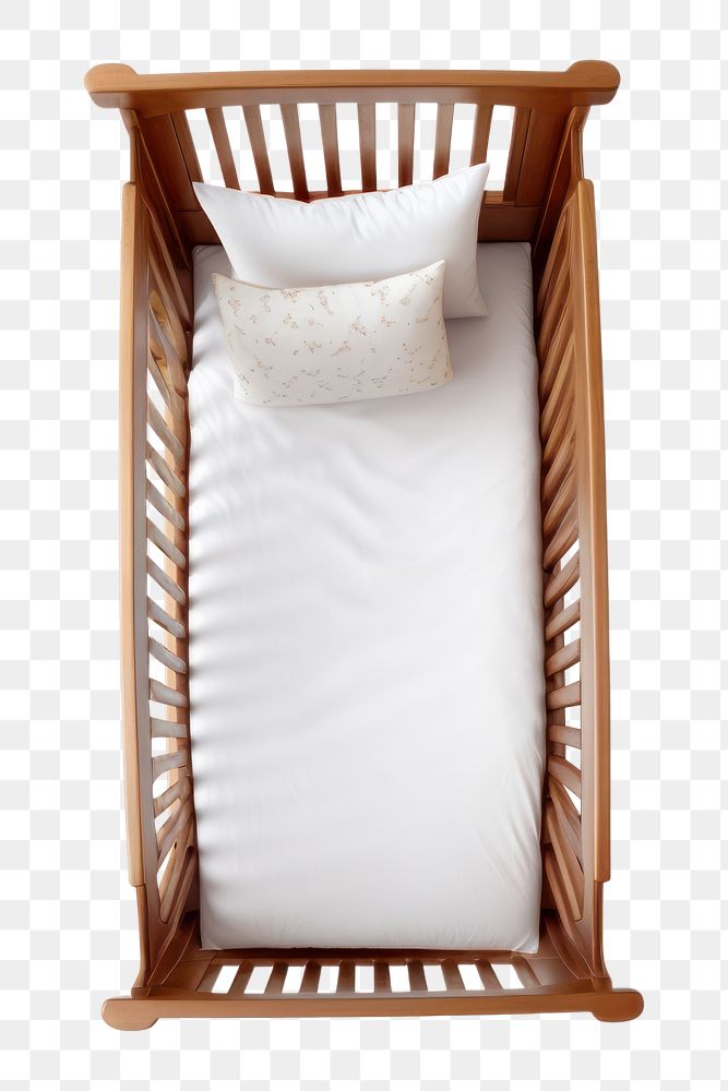 PNG Crib furniture white bed. AI generated Image by rawpixel.