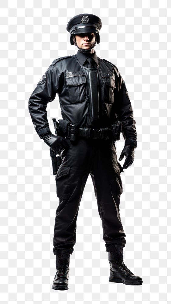 PNG Cop costume weapon adult. AI generated Image by rawpixel.