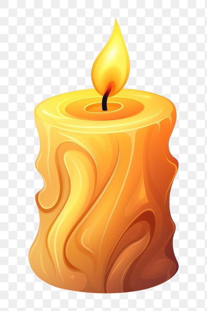 PNG Candle cartoon fire white background. AI generated Image by rawpixel.