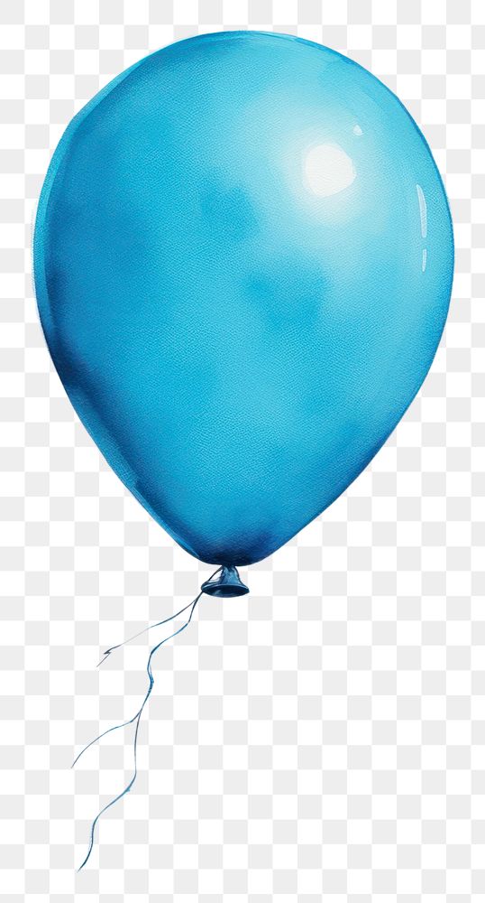 PNG Single blue balloon anniversary celebration birthday. AI generated Image by rawpixel.