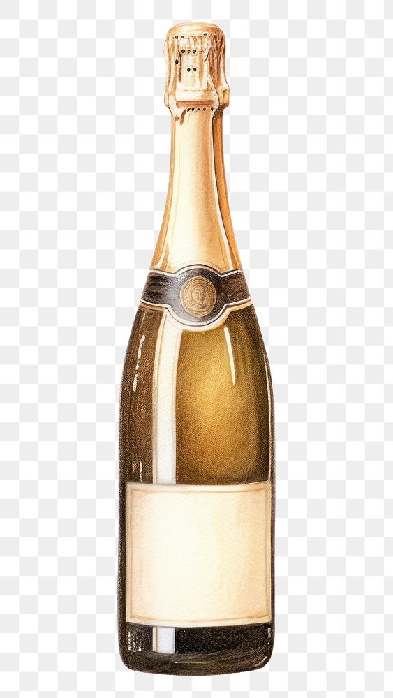 PNG Champagne bottle drink wine. 