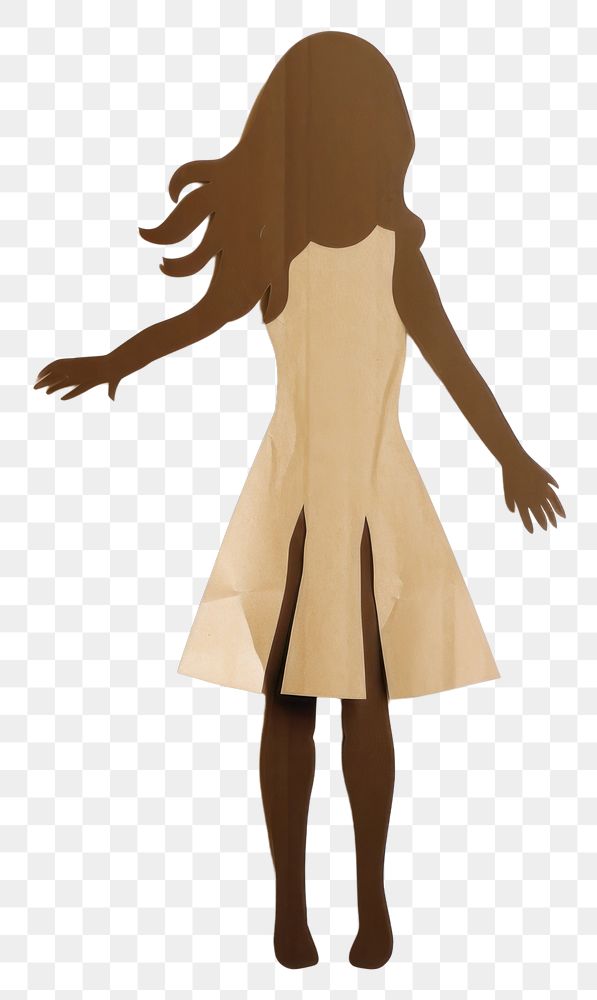 PNG Girl dress back white background. AI generated Image by rawpixel.