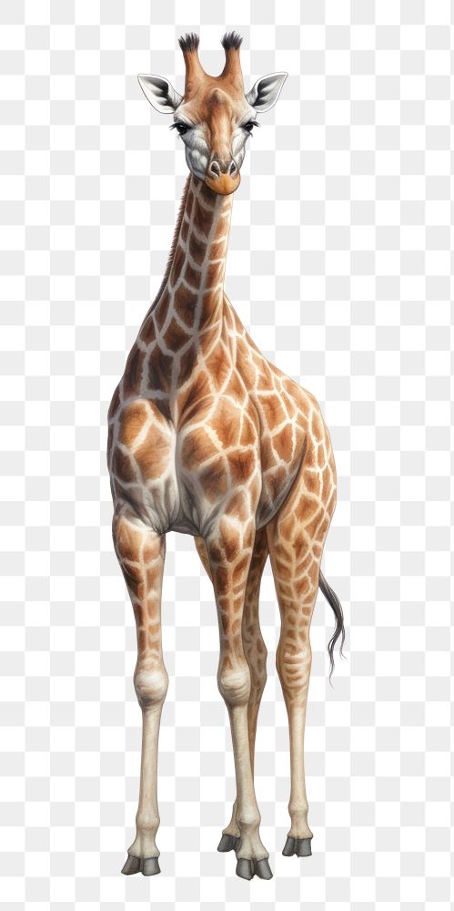 PNG Full body giraffe wildlife animal mammal. AI generated Image by rawpixel.