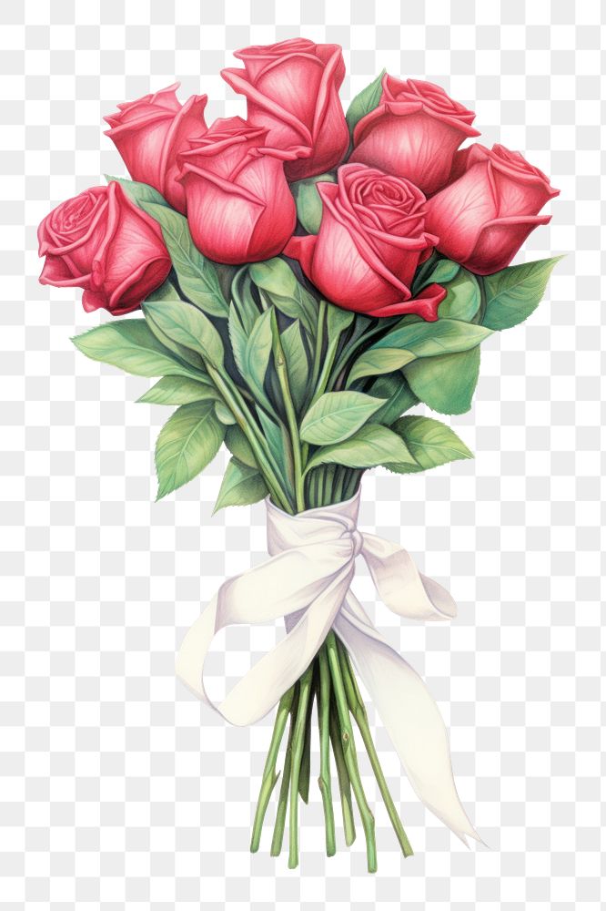 PNG Red roses bouquet flower plant  