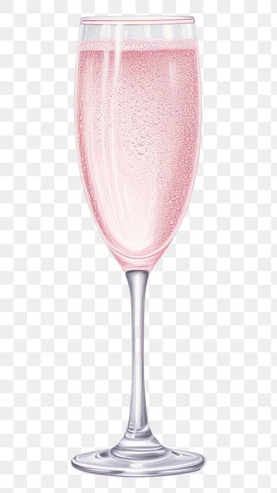 PNG Champagne glass drink pink. AI generated Image by rawpixel.