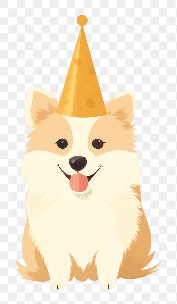 PNG Celebration hat dog mammal animal pet. AI generated Image by rawpixel.