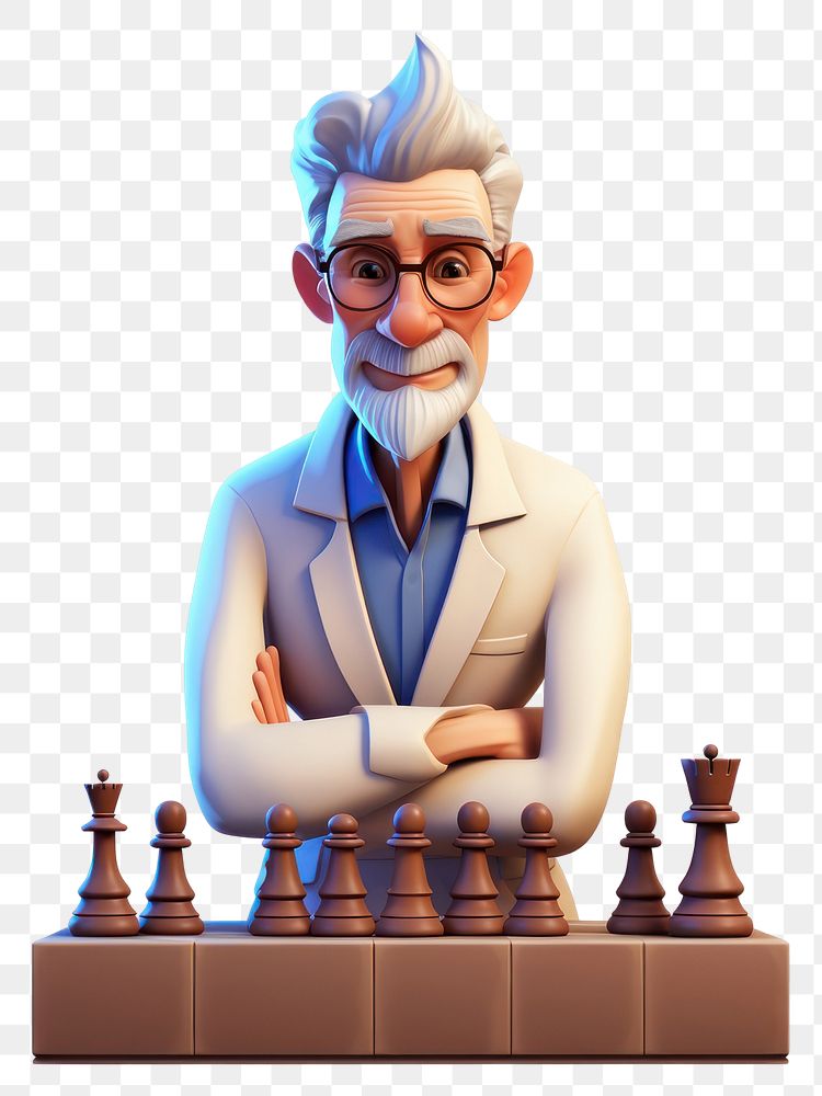 PNG Chess cartoon white background representation. AI generated Image by rawpixel.