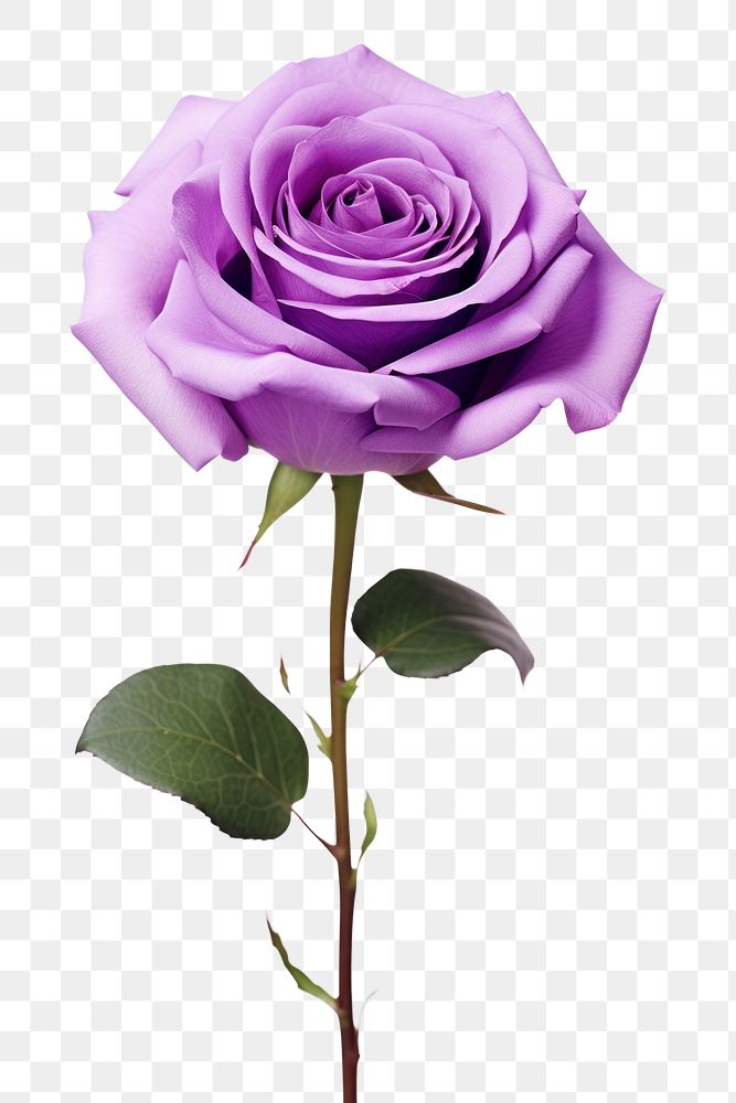 PNG Purple rose flower plant white background. 