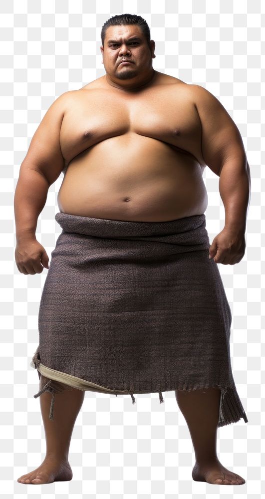 PNG A sumo portrait adult white background. AI generated Image by rawpixel.