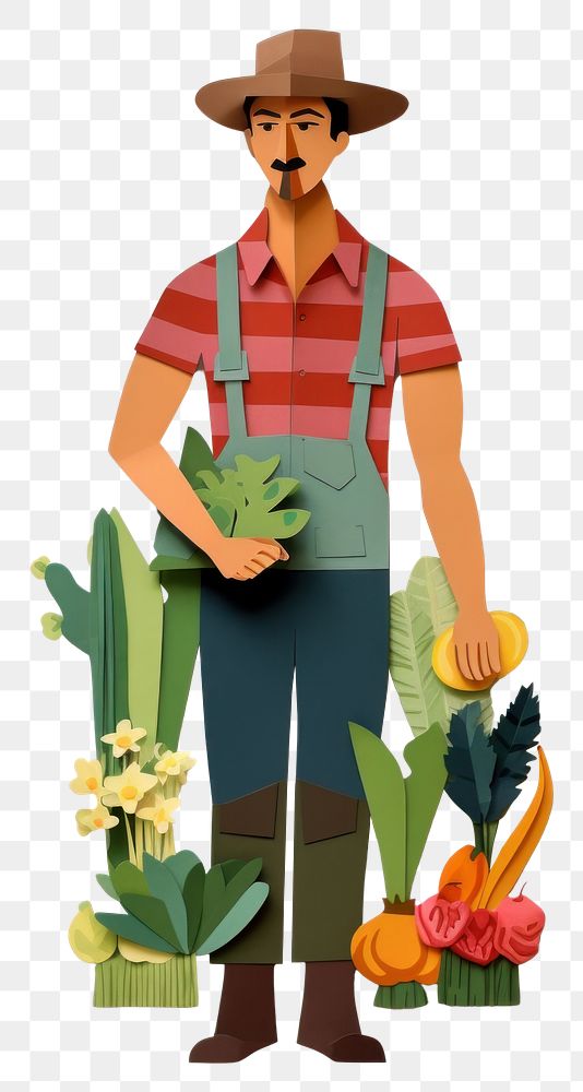 PNG Man farmer adult plant art. AI generated Image by rawpixel.