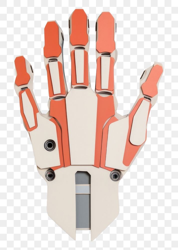 PNG Artificial intelligence Robot hand finger glove electronics. AI generated Image by rawpixel.