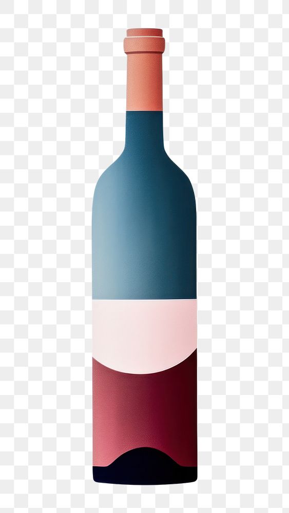 PNG Wine bottle wine drink white background. AI generated Image by rawpixel.
