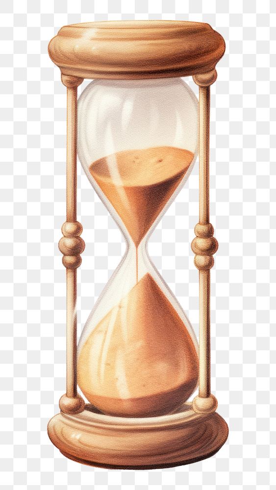 PNG Sand timer white background furniture hourglass. AI generated Image by rawpixel.