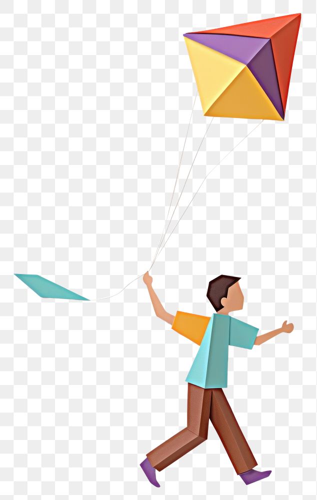 PNG Paper origami child kite. AI generated Image by rawpixel.