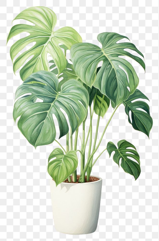 PNG Monstera obliqua plant leaf white background. AI generated Image by rawpixel.