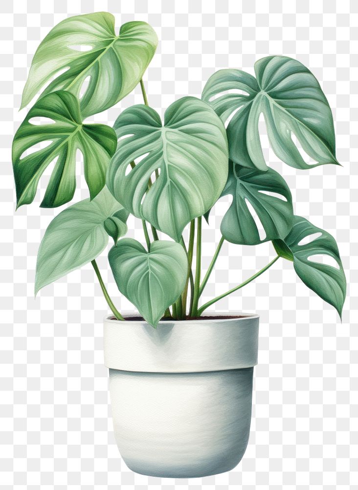 PNG Philodendron plant leaf white background houseplant. AI generated Image by rawpixel.