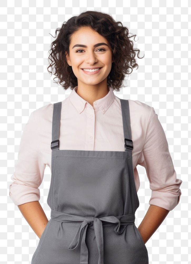 PNG Apron female adult white background. AI generated Image by rawpixel.