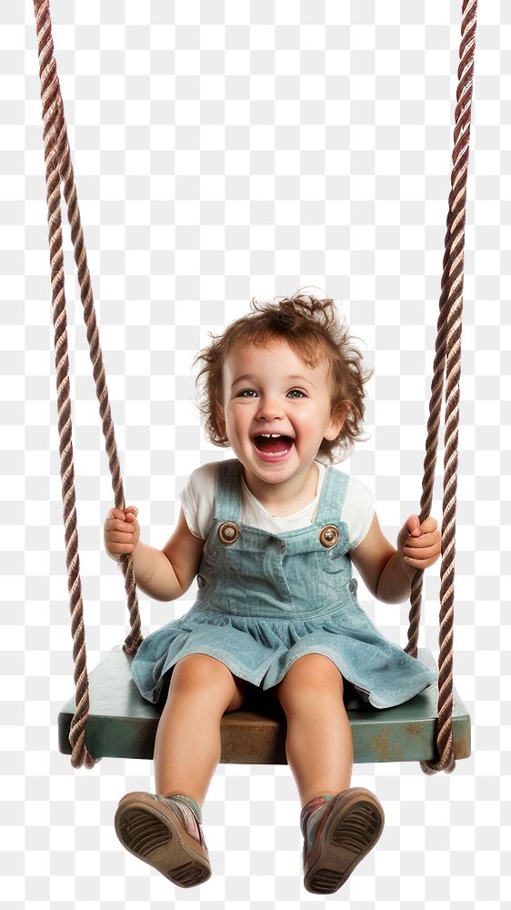 PNG Swing sitting child baby. AI generated Image by rawpixel.