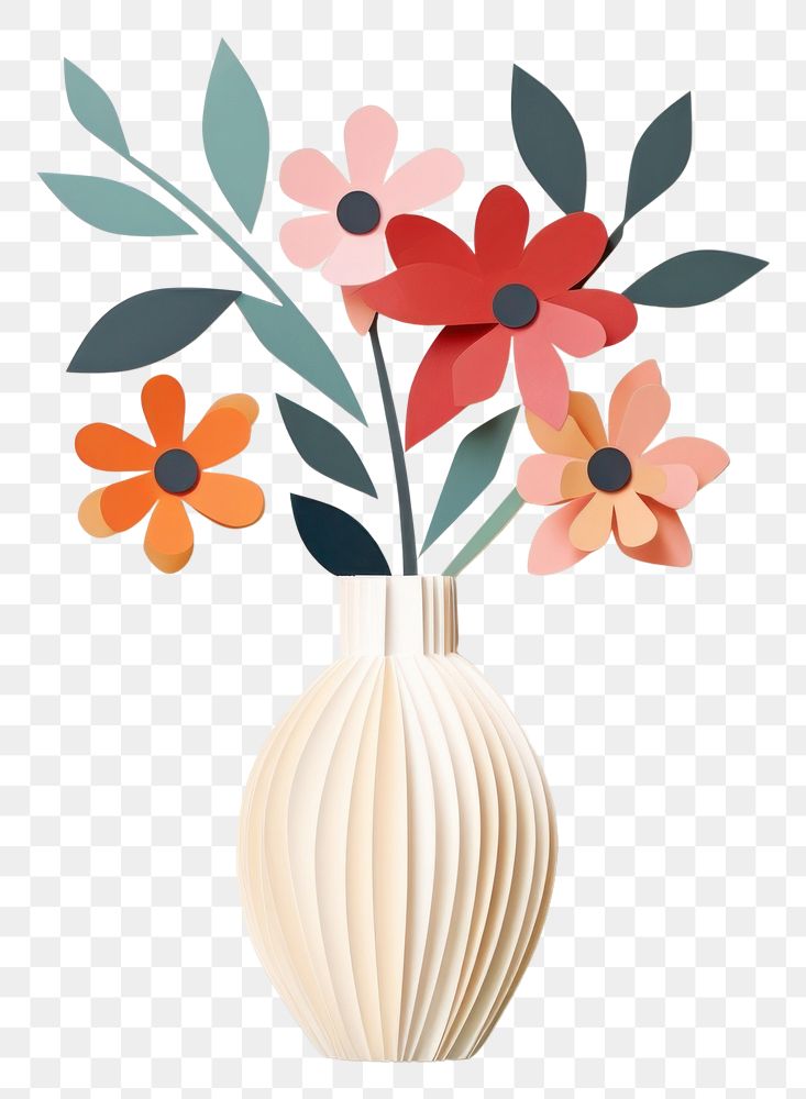 PNG Flower vase craft plant. 