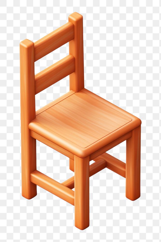 PNG Wooden chair wood furniture white background. AI generated Image by rawpixel.