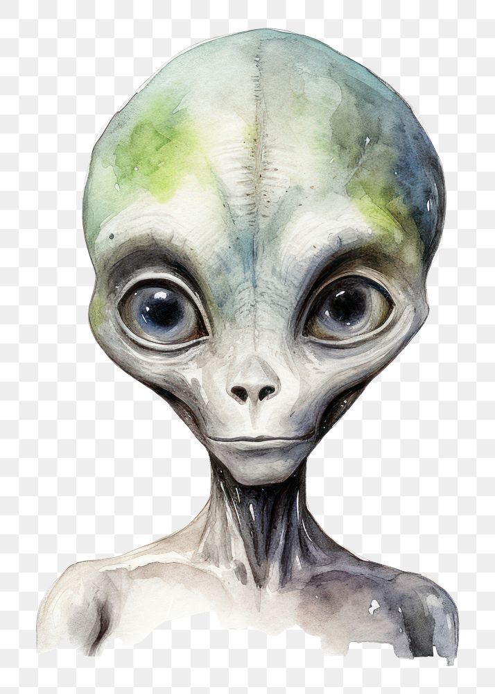 PNG Space alien representation portrait. 