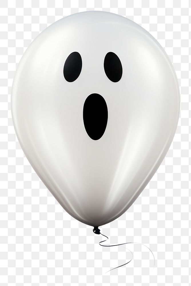 PNG Black spooky ghost balloon white white background transportation. 