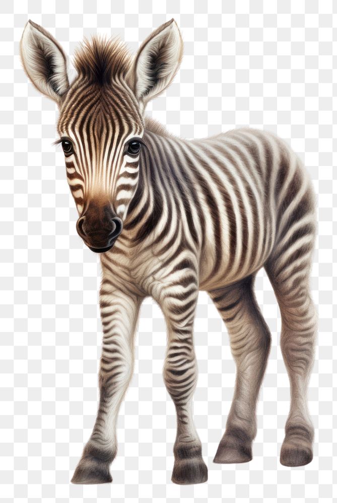 PNG Baby Zebra zebra wildlife animal. AI generated Image by rawpixel.