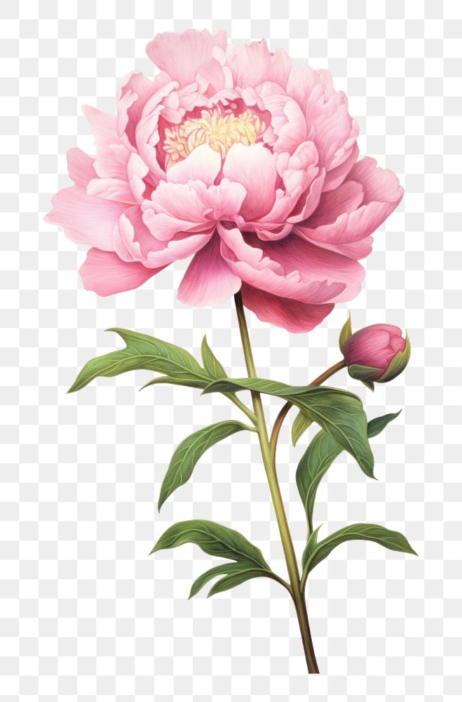 PNG Peony blossom flower plant. 