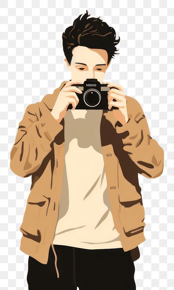 PNG Boy using a compact camera photographing photographer photography. AI generated Image by rawpixel.